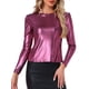 thumbnail image 1 of INSPIRAR CHIC Camiseta de Mujer de Manga Larga Brillante con Purpurina Metálica XL Rosa Polvoriento, 1 of 6