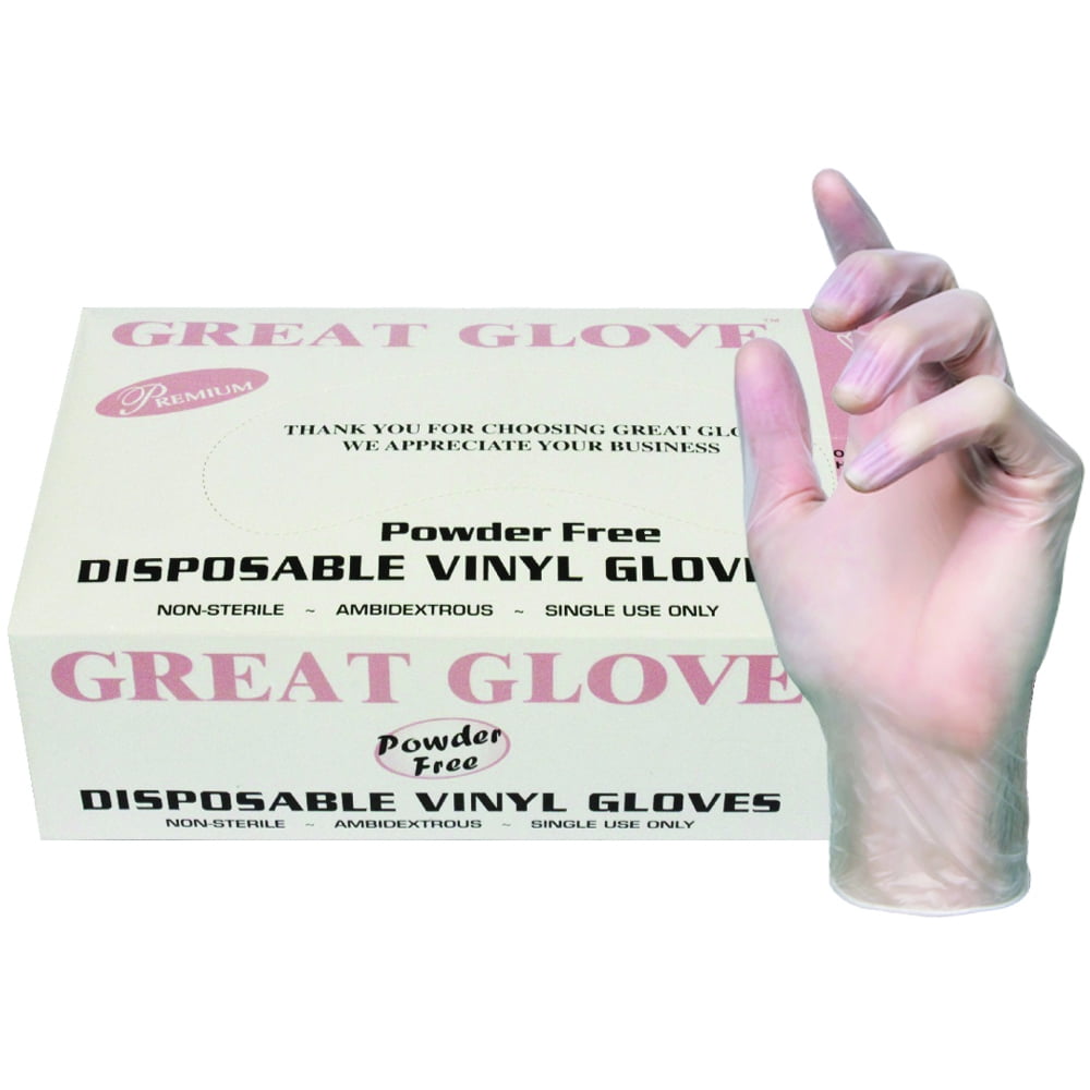 Industrial Grade Premium Vinyl Disposable Gloves, PNM70015-L-BX, (Pack of 100)
