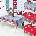 thumbnail image 2 of 150x180cm decoración de fiesta de mantel impreso rectangular con tema navideño, 2 of 5