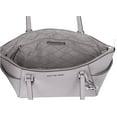 thumbnail image 3 of Michael Kors Charlotte Signature Leather Large Top Zip Tote Handbag Bag (Pearl Grey), 3 of 5
