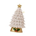 thumbnail image 4 of Adorno de mesa en miniatura para árbol de Navidad, accesorio para fotografía de boda, artesanía de resina de escritorio, estatua navideña Blanco, 4 of 8