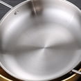 thumbnail image 6 of Premium Stainless Steel Silver-Plated Korean Wok with Dual Handles for Versatile Cooking, 10.23-Inch, Durable and Stylish, 6 of 6