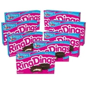 Drake's Ring Dings, 8 count per box, 11.55 oz of Frosted Creme Filled Devil's Food Cakes (8-Boxes)