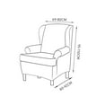 thumbnail image 2 of 2-Piece Wing Back Armchair Covers Wing Sofa Slipcovers Replacement Deep Grey, 2 of 8