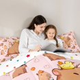 thumbnail image 4 of Manfei Lovely Orange Pattern Queen Comforter Set,Cute Capybara Comforter Sets Queen,Pink,Polkadot Reversible,3pcs,1 Comforter and 2 Pillowcases, 4 of 7
