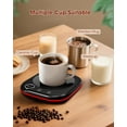 thumbnail image 3 of Mug Warmer,40W Coffee Mug Warmer for Desk with Temperature Display, 4H Auto Shut Off, 3 Temp Settings & 1-12H Timer, Smart Electric Beverage Warmer for Coffee, Tea, Water, Milk and Coco(Black), 3 of 9
