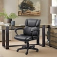 thumbnail image 2 of Lacoo Mid-Back Faux Leather Ergonomic Executive Office Desk Chair, Black, 2 of 8