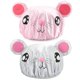 thumbnail image 1 of 2 Pieces Cute Kids Shower Cap, Funny Cartoon Bath Hat,Boys or Girls Waterproof Shower Bath Caps (Gray Mouse + Pink Pig), 1 of 5