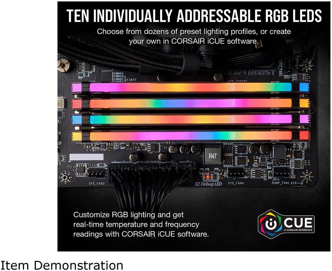 VENGEANCE RGB PRO DDR4-3200 16GB (8GB×2) CORSAIR Vengeance RGB Pro 16GB (2 x 8GB) 288-Pin PC RAM DDR4 3200