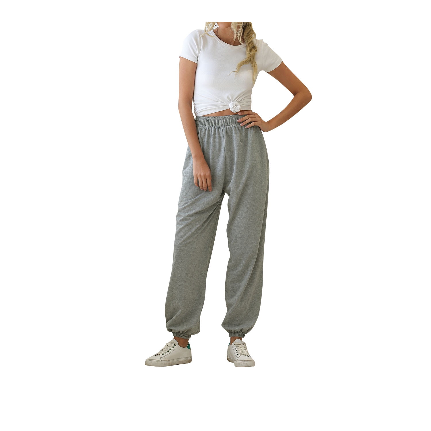 high waisted baggy sweatpants