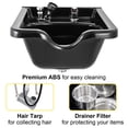 thumbnail image 2 of Lavabo Shampoo Bowl VEVOR para salón de belleza, plástico ABS, color negro, 2 of 9