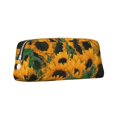 thumbnail image 2 of Uemuo Sunflowers 7 Printed Leather Pencil Case, Pencil Pouch, Portable Pencil Bag, Pen Case for& Office, 2 of 7