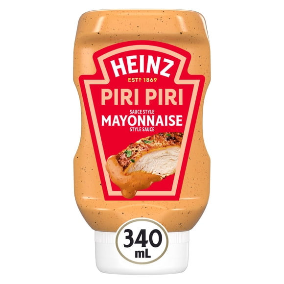 Heinz Piri Piri Mayonnaise Style Sauce, for Grilled Chicken, Fish Tacos and Grilled Vegetables, 340 mL Bottle