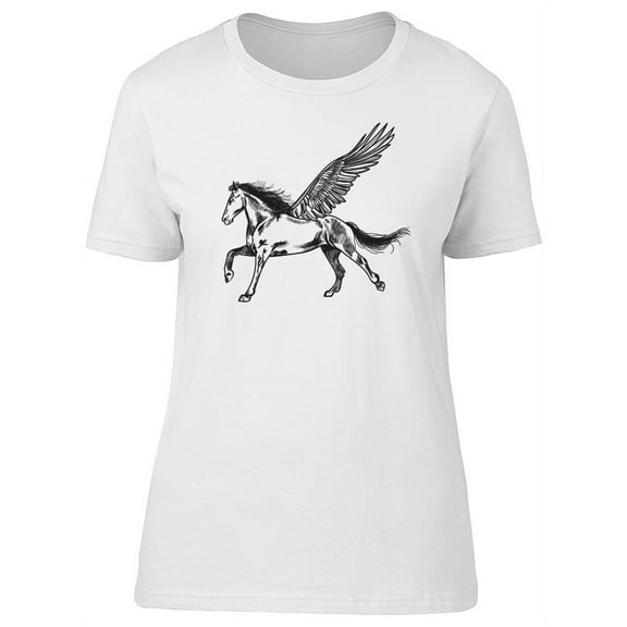 Lovely Grunge Pegasus Sketch Tee Women's -Image by Shutterstock
