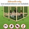 thumbnail image 4 of Sunny 10'Lx6.4'W Replacement Mosquito Netting for 10'x10' Folding Gezebo (Mesh Sidewalls ONLY), w/Zipper, 4 Pack (Beige), 4 of 9