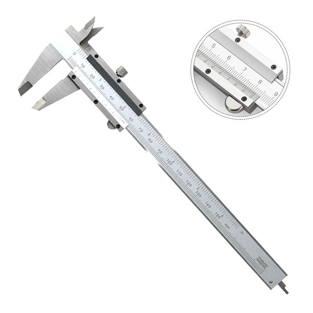 Calibrador Vernier ZHIPENG de acero inoxidable 150mm 0-6' Micrómetro de alta precisión