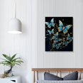 thumbnail image 4 of COMIO  Colorful Butterfly Wall Art, Vibrant White Gold Blue Red Butterfly Canvas Print, Modern Home Office Wall Decoration, 4 of 5