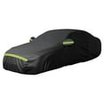 thumbnail image 3 of DYNWAVECA Car Cover Protector Driver Side Zipper Rain Snow Sun Protection Universal Windproof Buckles Waterproof Elastic Hem Protection Black, 3 of 9