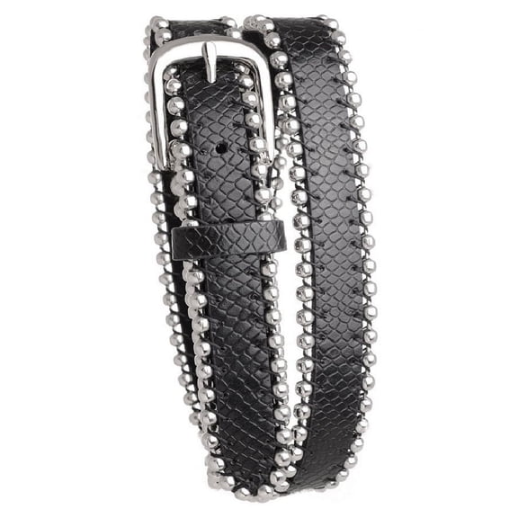 Nomad Creek Women's Animal Pattern Ballchain Leather Belt