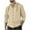Beige, variant on Men's Button Down Hoodie Casual Solid Long Sleeves Outwear Tops Lightweight Spring Fall Outfits for Outdoor Sports