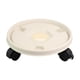 thumbnail image 2 of Bandeja De Plástico Para Lavabo Bandeja móvil de plástico blanco con ruedas, base circular para macetas, soporte para macetas móvil para recolección de agua (paquete de 1) JASKFLY, 2 of 7