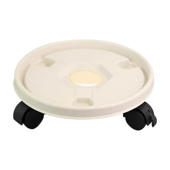 Plant Trays for Pots Plastic Mobile Rolling Plant Caddy with Water Catcher Raised Rim, Circular 26Cm/10.24In Tray for Indoor Outdoor Potted Plants