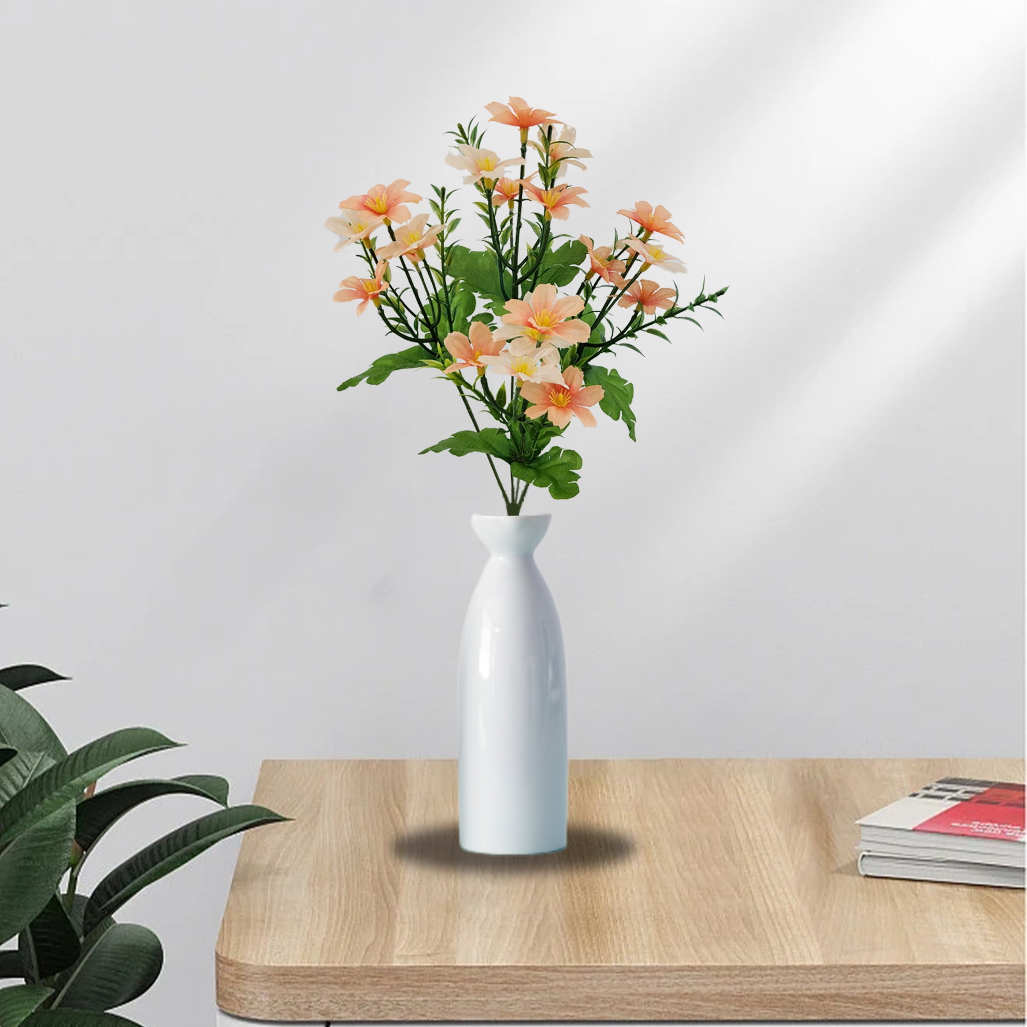 Mainstays 14.5in Indoor Artificial Wildflower Pick, Peach Color.