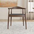 thumbnail image 2 of Ashcroft Chaise de Salle à Manger en Tissu Eva Mid-Century Moderne, Gris (Ensemble de 1), 2 of 4