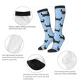 thumbnail image 5 of Fotbe Dachshund Dog print Women's Men's Novelty Crew Socks Cotton Socks Knee High Socks for Walking,Running,Nurses,Pregnancy, 5 of 8