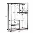 thumbnail image 7 of Tribesigns Free-Standing Closet Organzier, Double Hanging Rod Clothes Garment Racks with Storage Shelvels, Heavy Duty Metal Closet Storage Clothing Shelving for Bedroom, Capacity 300 lbs (White), 7 of 7