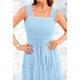 thumbnail image 5 of Vestido BTFBM para mujer de verano 2025, sin mangas, cuello cuadrado, 5 of 6