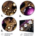 thumbnail image 3 of Designart "Raindrops on a Purple Rose II" Raindrops Metal Wall Decor, 3 of 5