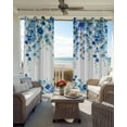 thumbnail image 6 of Spring Blue Floral Blackout Curtains for Bedroom Living Room Darkening Curtains 63 Inches Long Farmhouse Weeping Floral Leaves Window Curtain 2 Panels Set Window Treatment Grommet Drapes 42"x63", 6 of 9