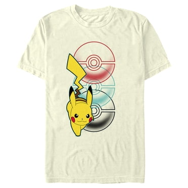Pokemon Mens Pokeball Pikachu Silhouette T-Shirt (2XL) (White