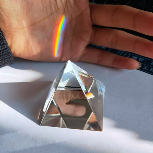 Remise Pyramide de Cristal Verre Optique Prisme Arc-en-Ciel Pyramide  Polyèdre Rectangulaire 
