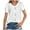 White, variant on Fesfesfes Womens Dress Shirts Womens Fashion Casual Spring And Summer Short Sleeve V-Neck Blouses & Womens Basic Short Sleeve Tops S(US:4)