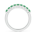 thumbnail image 2 of Angara Natural 0.81 Ct. Emerald Non Eternity Wedding Band in 14K White Gold for Women (Ring Size: 3.5), 2 of 9