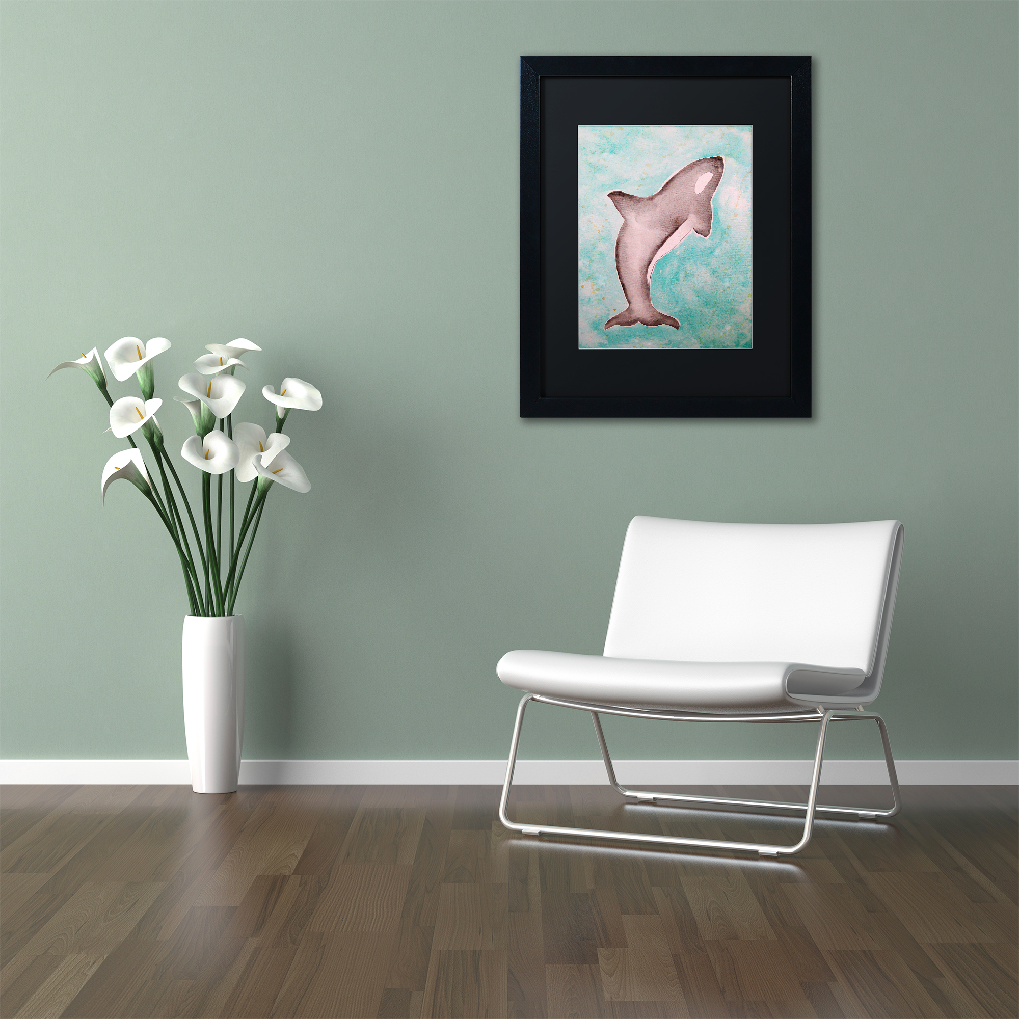 Trademark Fine Art 'The Orca' Black Framed Art by Nicole Dietz