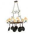 thumbnail image 2 of MEYDA 135409 54 in. L Laramie 8 Light Hand Forged Pot Rack, 2 of 5