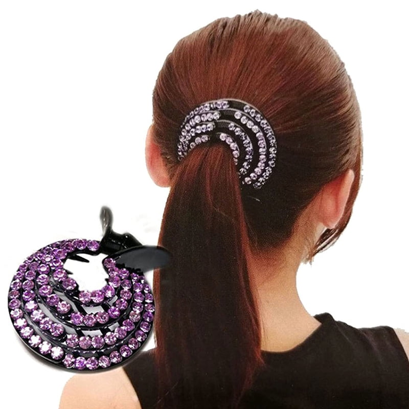 New Women Fashion Hair Clip Crystal Claw Ponytail Bun Holder Hair Comb Hairpin 