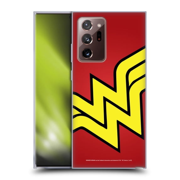 Head Case Designs Officially Licensed Wonder Woman DC Comics Logos Oversized Soft Gel Case Compatible with Samsung Galaxy Note20 Ultra / 5G