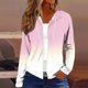 thumbnail image 1 of Neewe Womens Gradient Full-zip Hoodie Full Zip-up Long Sleeve T-shirt Hoodie for Women with Drawstring, 1 of 5