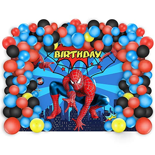 Introducir 67+ imagen spiderman birthday party backdrop