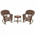 thumbnail image 1 of Jeco W00208_2-RCES017 Santa Maria Espresso Rocker Wicker Chair Set with Cushions- Black - 3 Piece, 1 of 1
