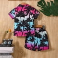 thumbnail image 5 of Zshosam Toddler Boy Outfit Boys 2 Pieces Summer Beach Outfits Short Sleeve Button Down Shirts and Shorts Vacation Sets for Kids Size 2T 3T,(Hot Pink 2-3 Years), 5 of 9