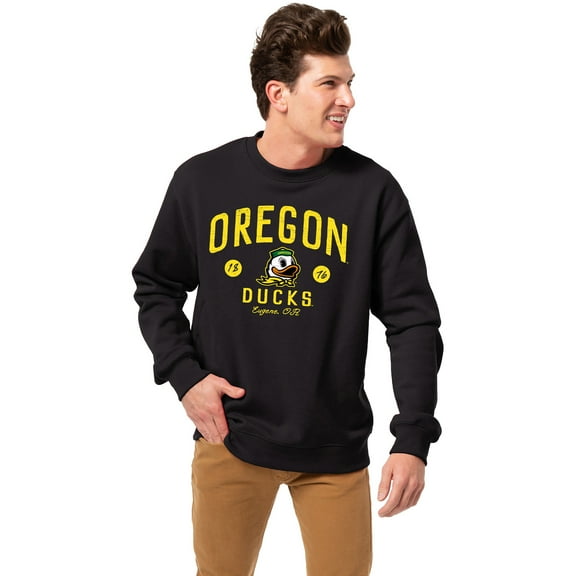 Men's-League Collegiate Wear  Black Oregon Ducks Essentials 2.0 Pullover Sweatshirt