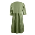 thumbnail image 5 of Robe d'Été Décontractée pour Femmes à Manches Trois Quarts 3/4, Col en V, à Imprimé, 5 of 5