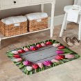 thumbnail image 2 of FJPT Non Slip Flannel Polyester Floor Mat With Tulip Design For Bathroom Kitchen Bedroom Decor 31.5x19.7 inch, 2 of 5