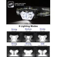 thumbnail image 4 of Linterna frontal LED, linterna frontal ultrabrillante con 6 modos, luz frontal liviana con correa ajustable, linterna frontal impermeable IPX5 ideal para acampar para adultos, 4 of 5