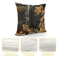 thumbnail image 4 of YINGXI Pillow Cases Art Design Square Decorative Cushion Covers for Sofa Couch 24x24in, 4 of 5